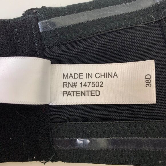 Ashley Stuart Smoothing Plunge Butterfly Bra in Black - Size 38D - Picture 8 of 9